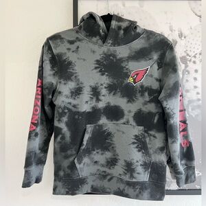 Boy’s NFL AZ Cardinals Football Charcoal Tie-Dye Hoodie Sweater